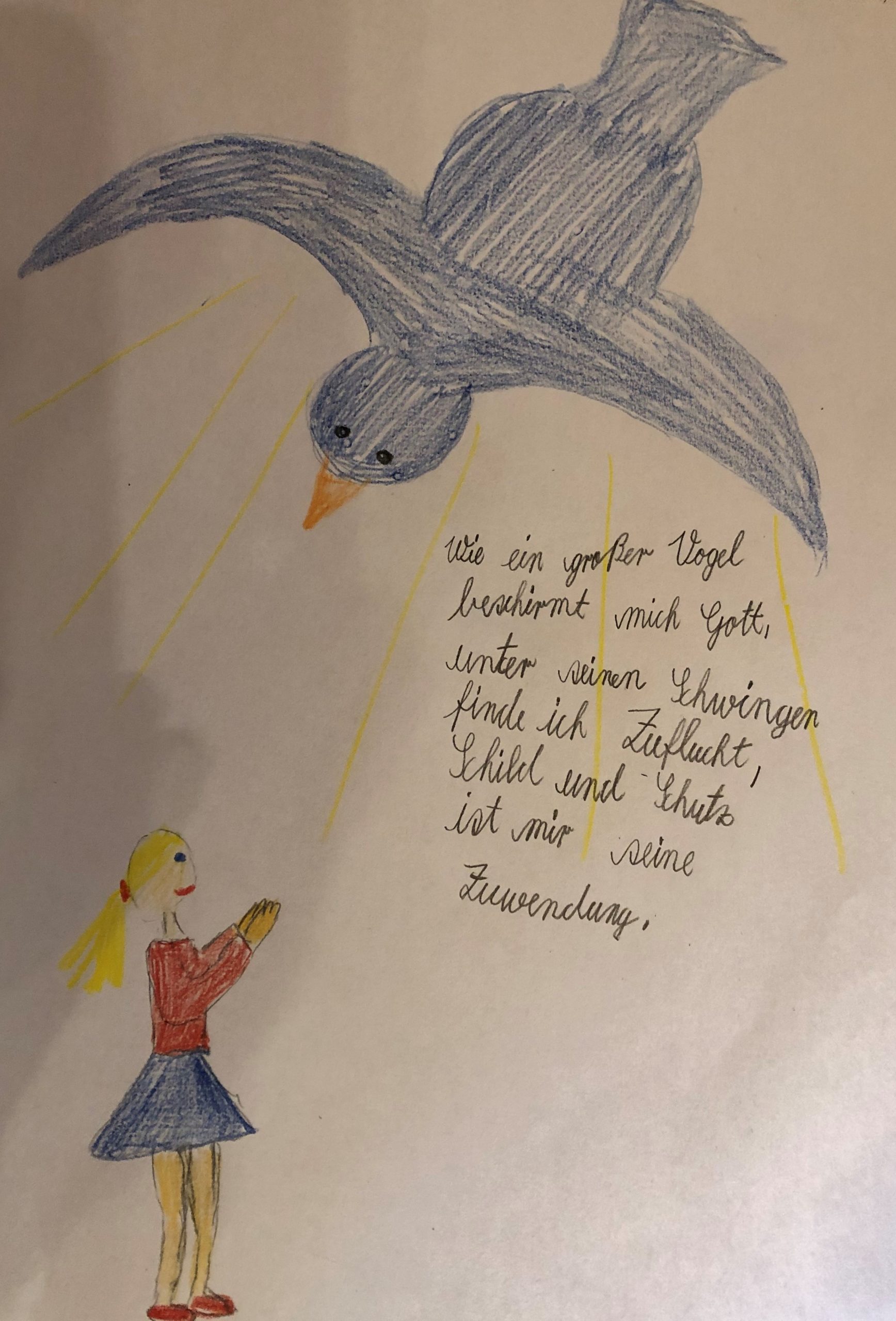 Kinder Malen Zum Psalm 91 Katholische Schule Blankenese